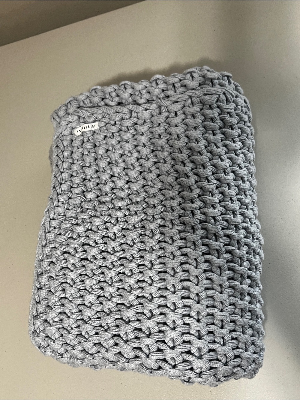Pottery Barn Bayside Seed Stitch Throw in Chambray - Picture 4 of 6